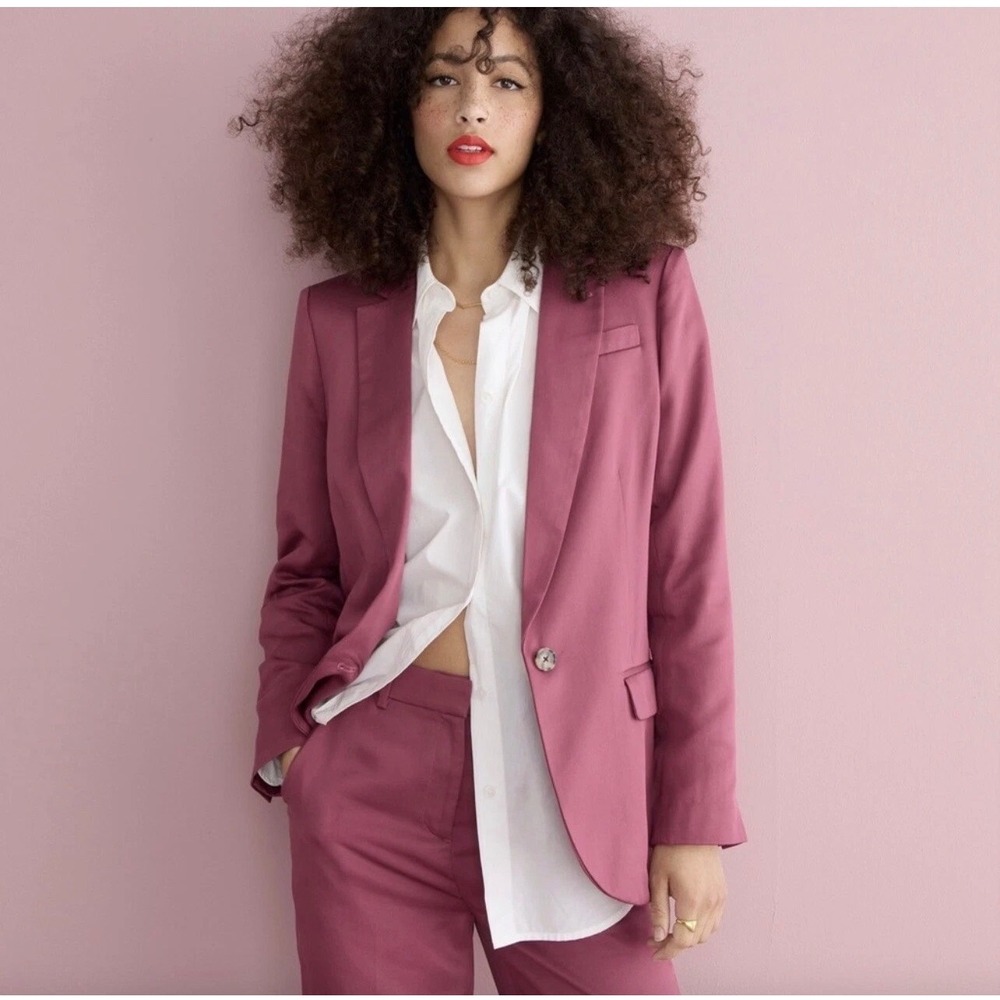 J. Crew Blazer Jacket Women's 20
Raspberry Gramercy Twill Alfie One Button